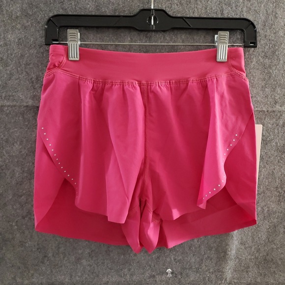 Lululemon Fast and Free High Rise Split Short Womens 3" XS Pink Reflective Sport - Picture 1 of 16